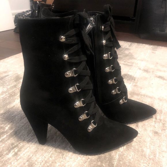 Gianvito Rossi Waterloo lace up suede boots sz 37 - Picture 1 of 5